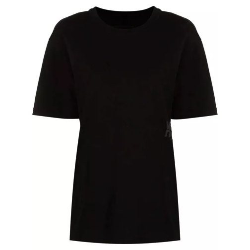 Alexander Wang Rubberised Logo Cotton T-Shirt Black 