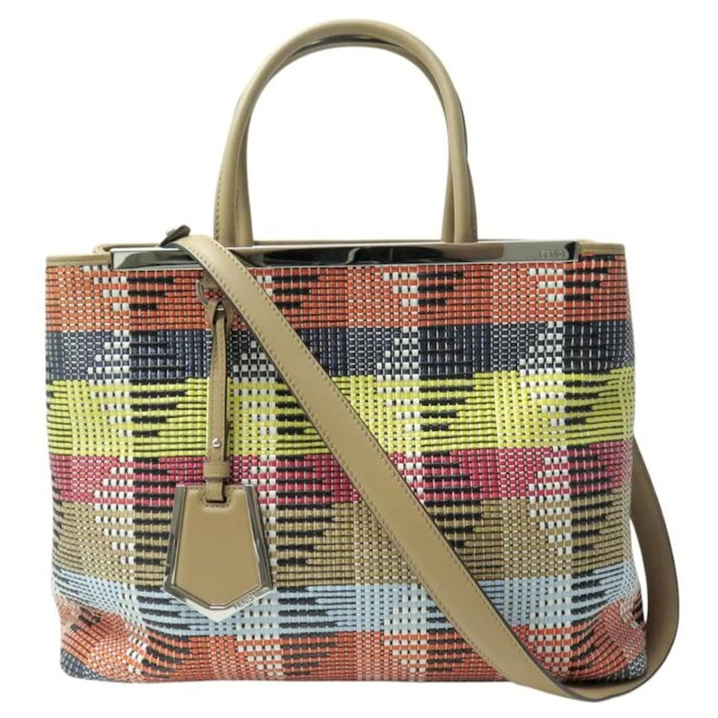 Fendi Tote FENDI CABAS 2 JOURS 8BH250 REGULÃ„R IN RAPHIA GEWE mehrfarbig