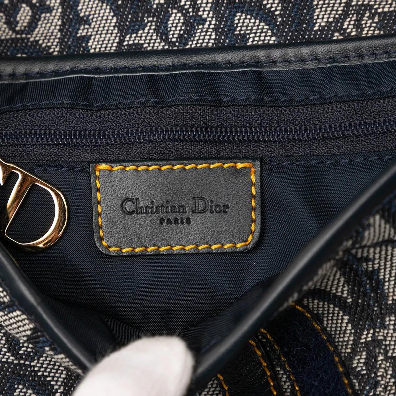 Thumbnail - Christian Dior Hobo Bags - Diorissimo Canvas Saddle Bag - Gr. unisize - in Blau - für Damen