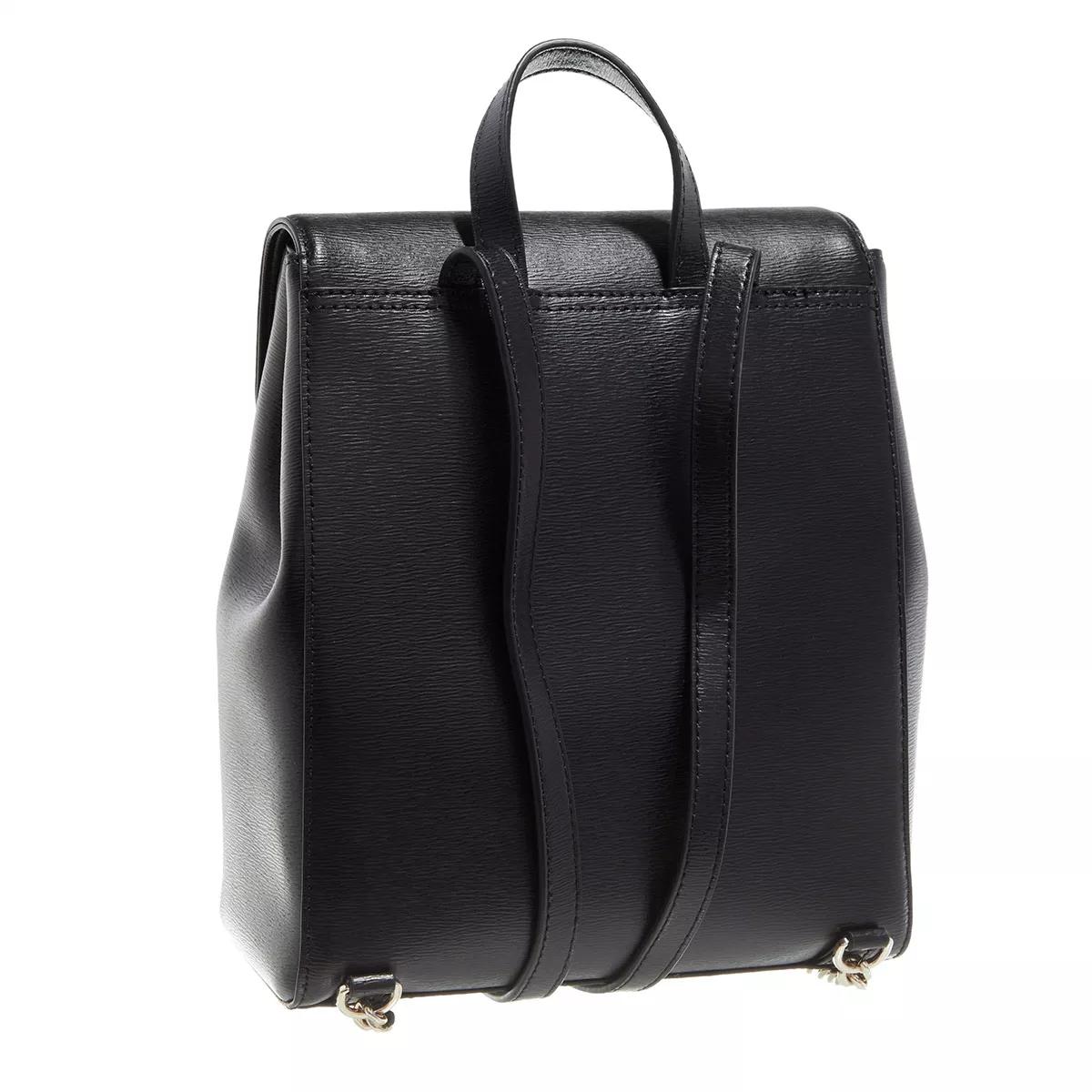 Dkny black leather discount backpack