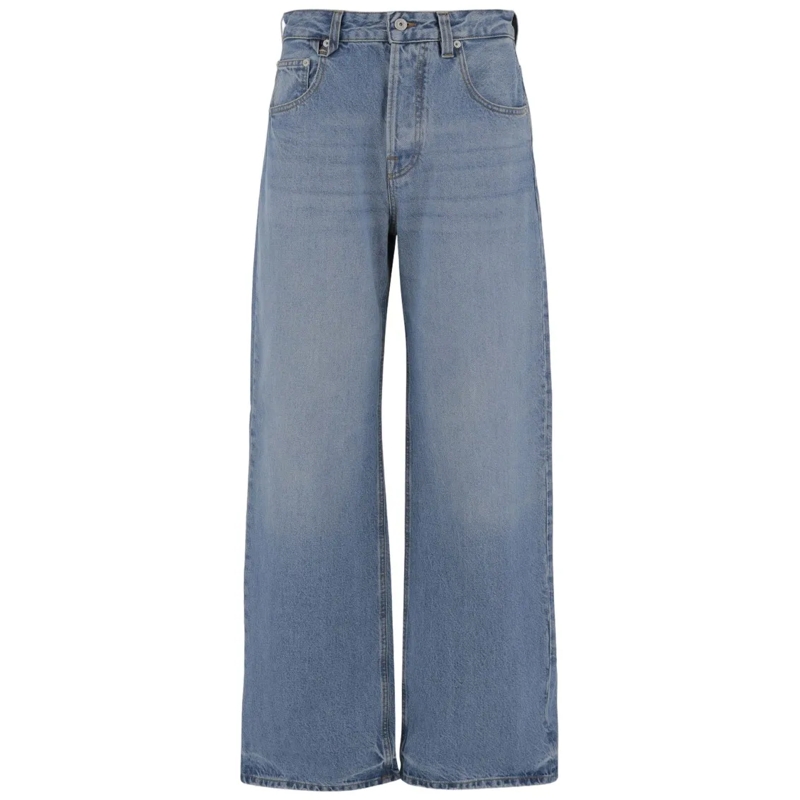 Jacquemus Jeans Wide-Leg Jeans In Light Blue Cotton Denim Blue