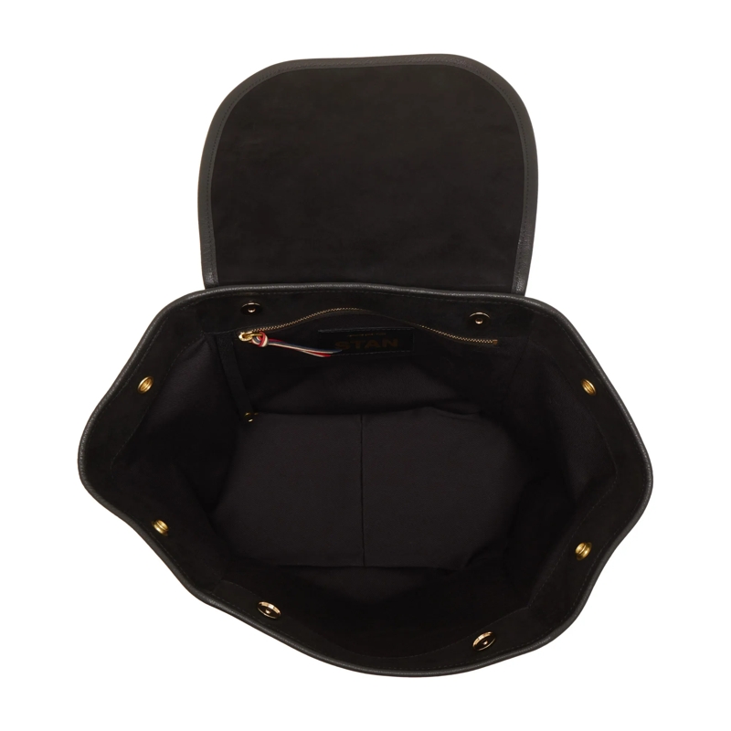 Jerome Dreyfuss Schultertasche Stan Panier M Split Suede Noir(Image 5)