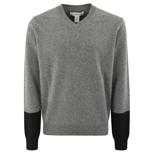 Comme des Garcons Pullover V-Neck Sweater Grey