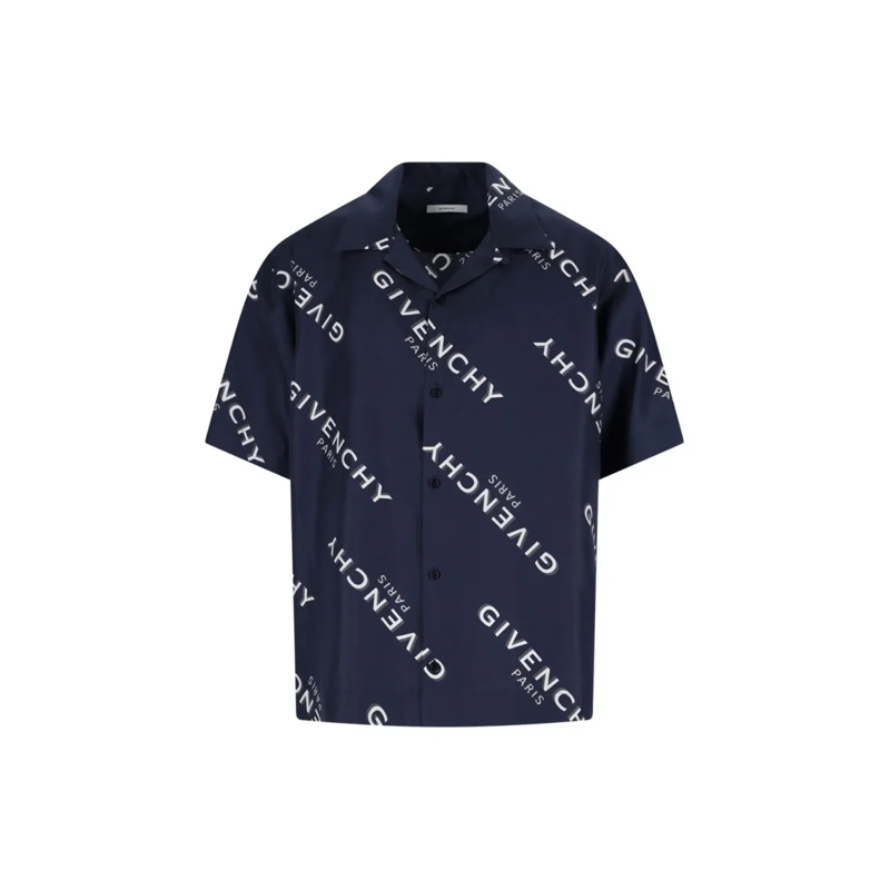 Givenchy Overhemd Bowling Shirt – Blue Blue