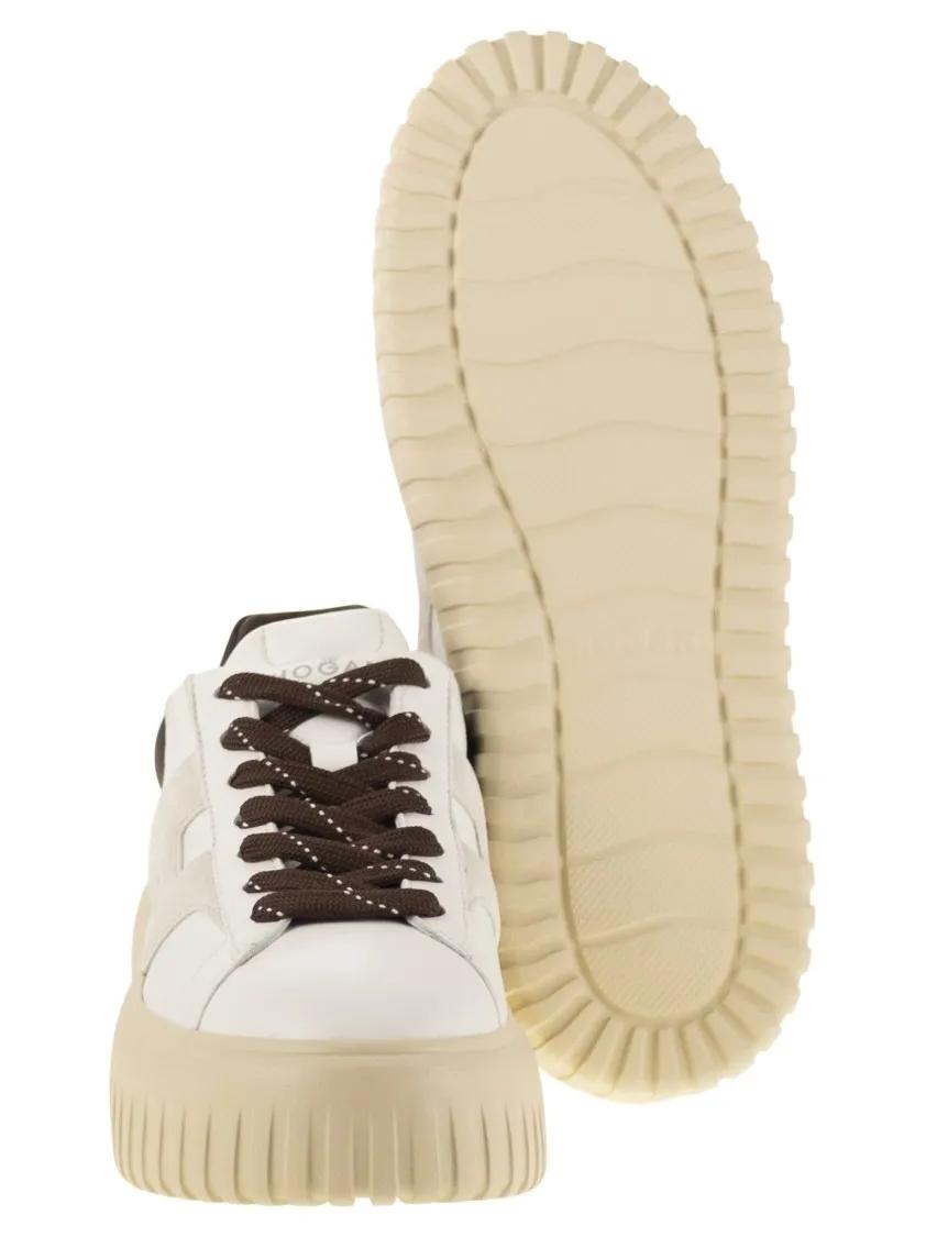 Thumbnail - Hogan Low-Top Sneaker - H-Stripes Leather Trainers - Gr. 37,5 (EU) - in Beige - für Damen