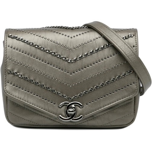 Chanel Sac à bandoulière 2018-2019 Small Chevron Data Center Envelope Flap  gold