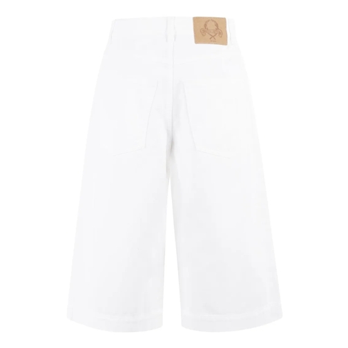 Moschino Short décontracté High-Waisted White Denim Bermuda Shorts White (Image 2)