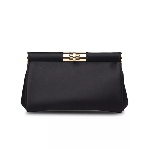 Dolce&Gabbana Black Silk Blend Bag Black Axelremsväska