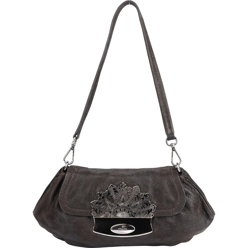 Prada Schultertasche Prada Brown Embellished Skipper Shoulder Bag mehrfarbig