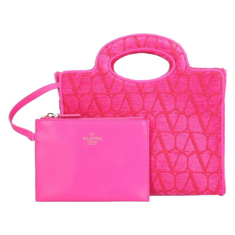 Valentino Garavani Schultertasche Vlogo Monogram The Third Open-Top Shoulder Bag Pink
