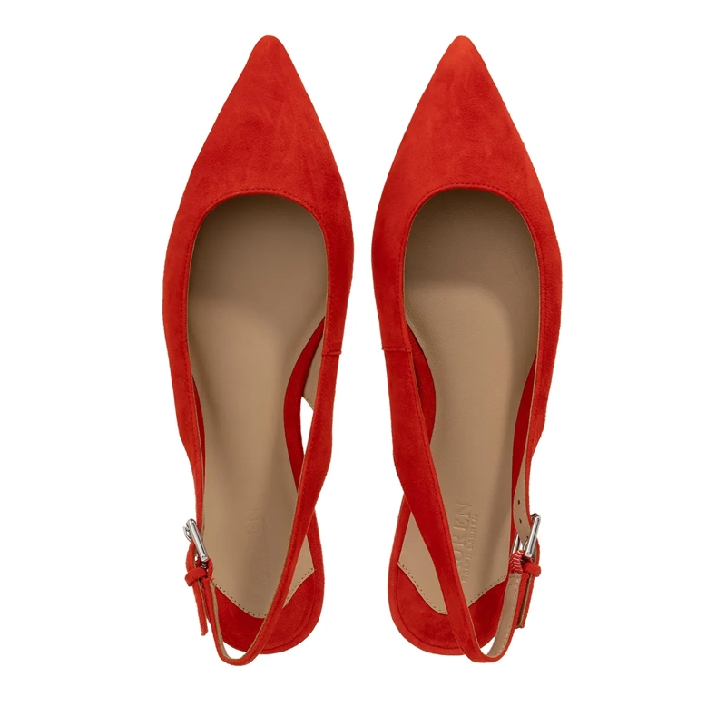 Lauren Ralph Lauren Ballerinas Londyn Slbck-Flats-Slingback Bright Vermilion(Image 5)