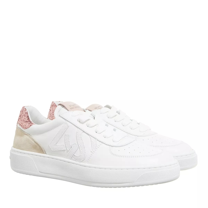 Stuart Weitzman SW COURTSIDE MONOGRAM SNEAKER WHITE NUDE Low Top Sneaker