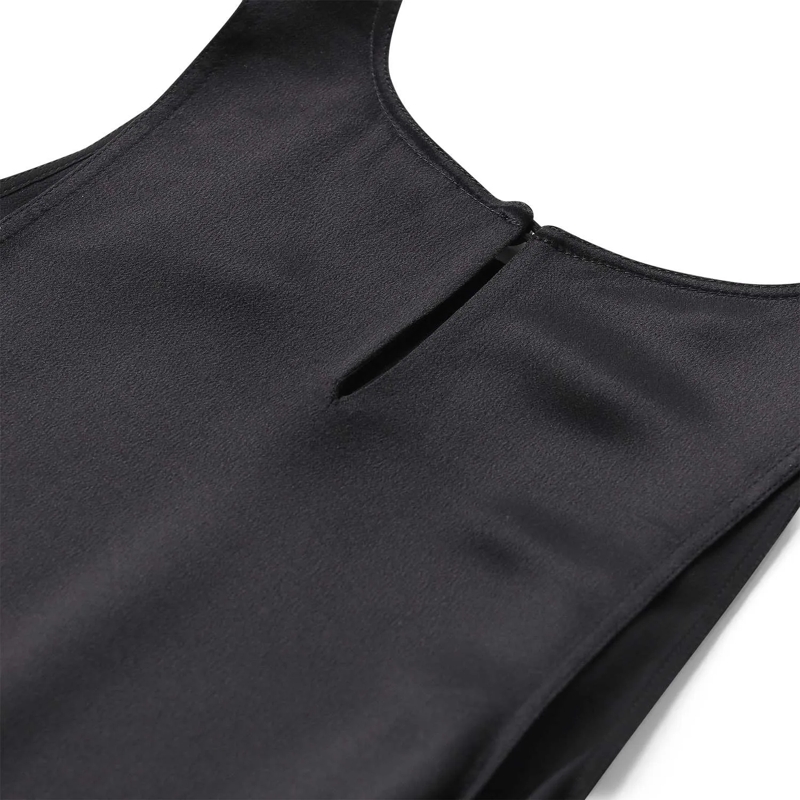 Saint Laurent Maxikleid Maxikleid aus Seide schwarz(Image 5)