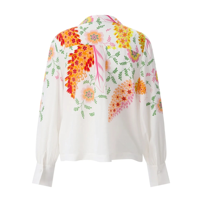 Herzensangelegenheit Blouse Seidenbluse mit Blumenmuster weiß(Image 2)