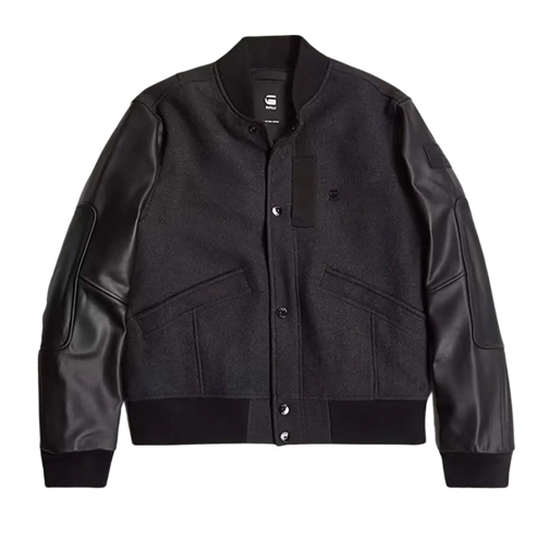 G-STAR Vestes de bombardier Varsity Wool Leather Jacket Black