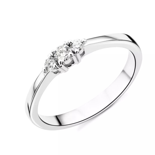 DIAMADA 0.15ct Diamond Ring 18KT White Gold Bague solitaire