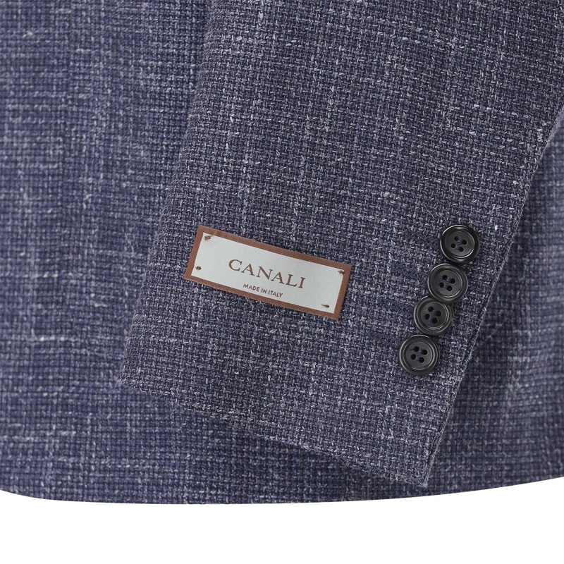 Canali Colbert Sakko aus Wollmix blau(Image 5)