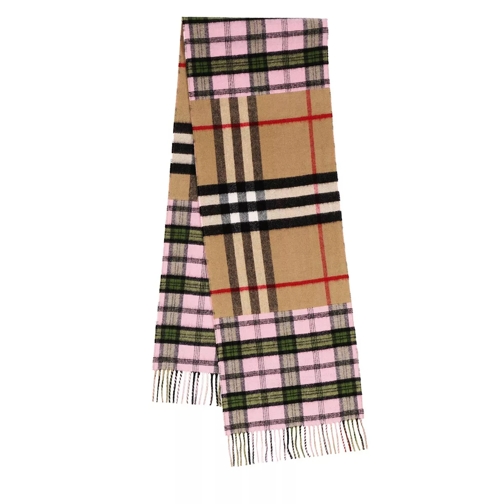 Burberry Fringed Check Scarf Beige Wollen Sjaal
