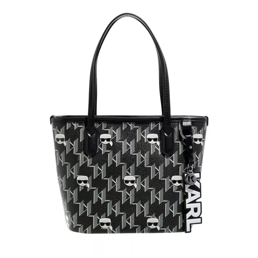 Karl Lagerfeld K/Ikonik Cc Monogram Sm Tote Black/Multi Rymlig shoppingväska