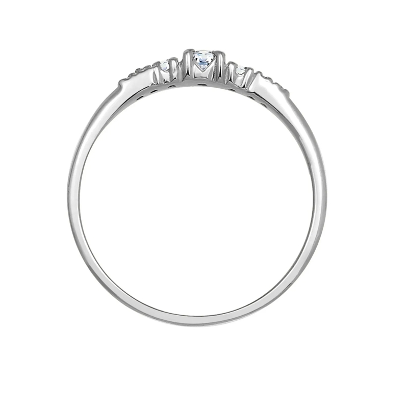 Elli Diamantring Ring Verlobungsring Diamanten (0.11 ct) 585 Weißgo gold(Image 3)