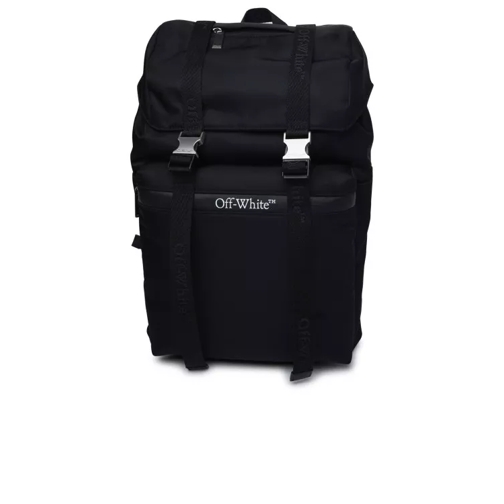 Off-White Black Fabric Backpack Black Zaino