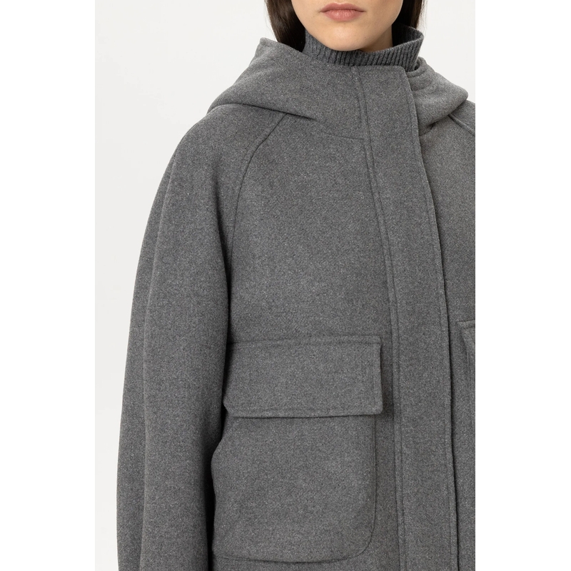 Luisa Cerano Windjack Outdoorjacke aus Woll-Mix heather grey(Image 5)