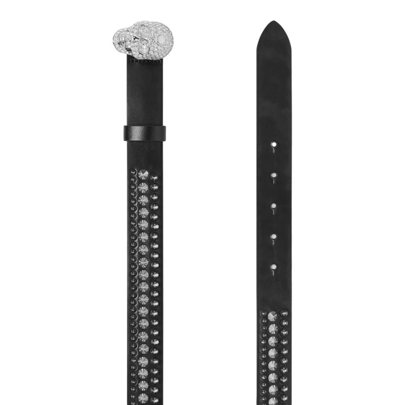 Philipp Plein Gürtel Gürtel Skull silber