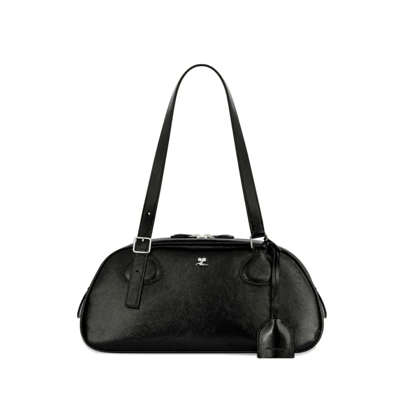 Courrèges Schultertasche Medium Friday Naplack Bag Black