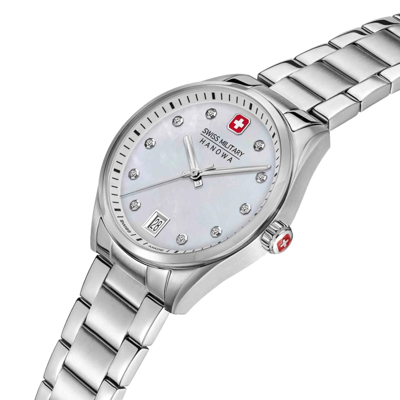 Swiss Military Hanowa Quarzuhr Quarzuhr Roadrunner Lady Sparkle silber(Image 2)