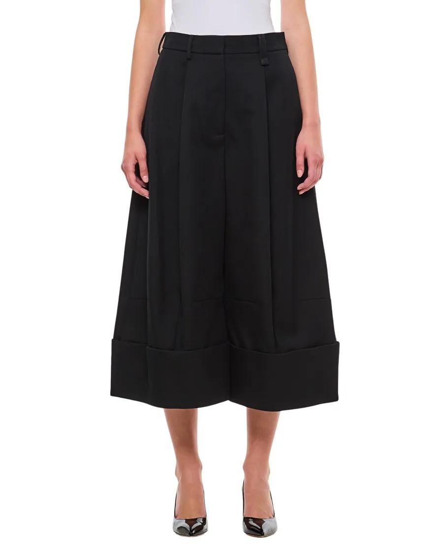 Simone Rocha - Wool Sculpted Cropped Wide Leg Trousers - Größe 6 - schwarz