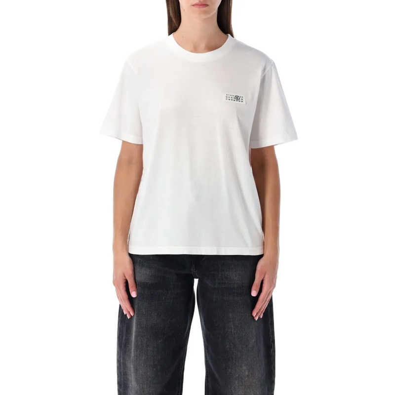 MM6 Maison Margiela T-Shirt Mm6 White Cotton Logo T-Shirt White