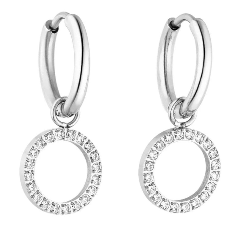 Purelei Ohrstecker Creolen Closed Glow silber