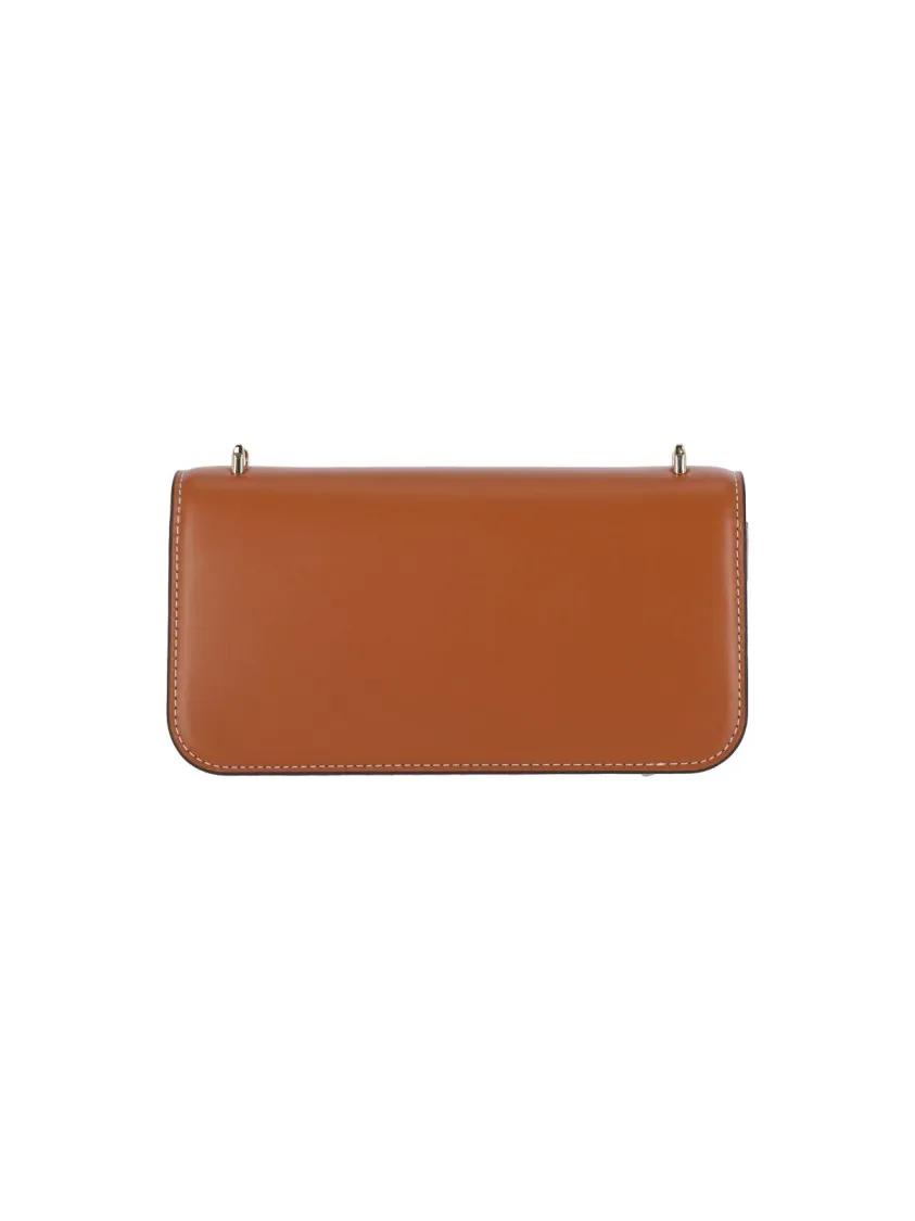 TORY BURCH Omkeerbare schoudertas in Eleanor-stijl Brown Dames