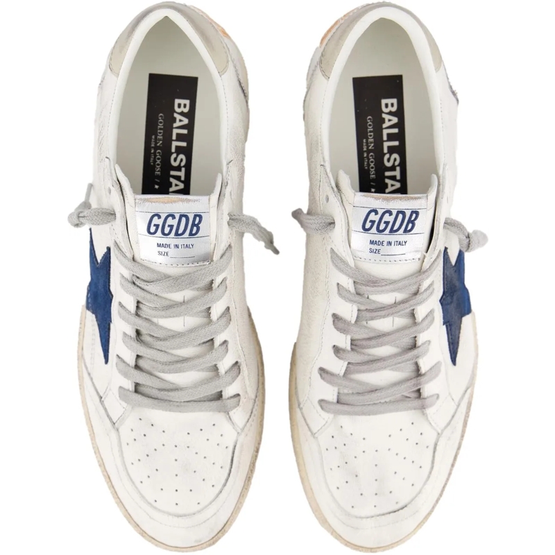 Golden Goose Sneaker basse Heren Ball Star Sneaker Wit/Blauw Weiß(Image 3)