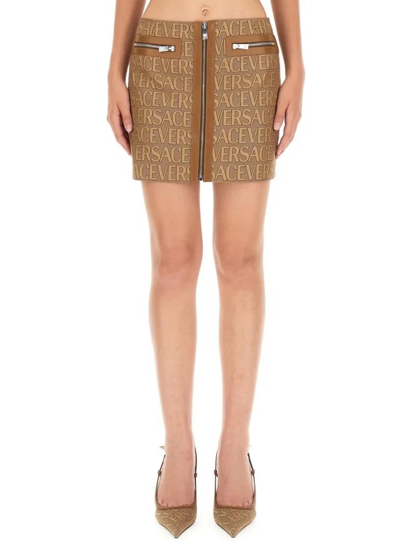 Thumbnail - Versace - Mini Skirt - Größe 40 - braun