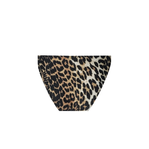 GANNI GANNI CUT-OUT BADESLIP MIT LEOPARD-PRINT schwarz 