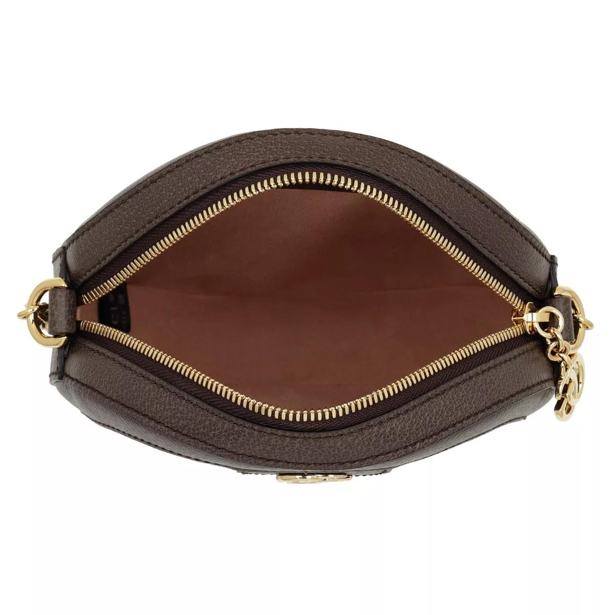 Gucci Crossbody bags Ophidia Mini GG Round Shoulder Bag in bruin