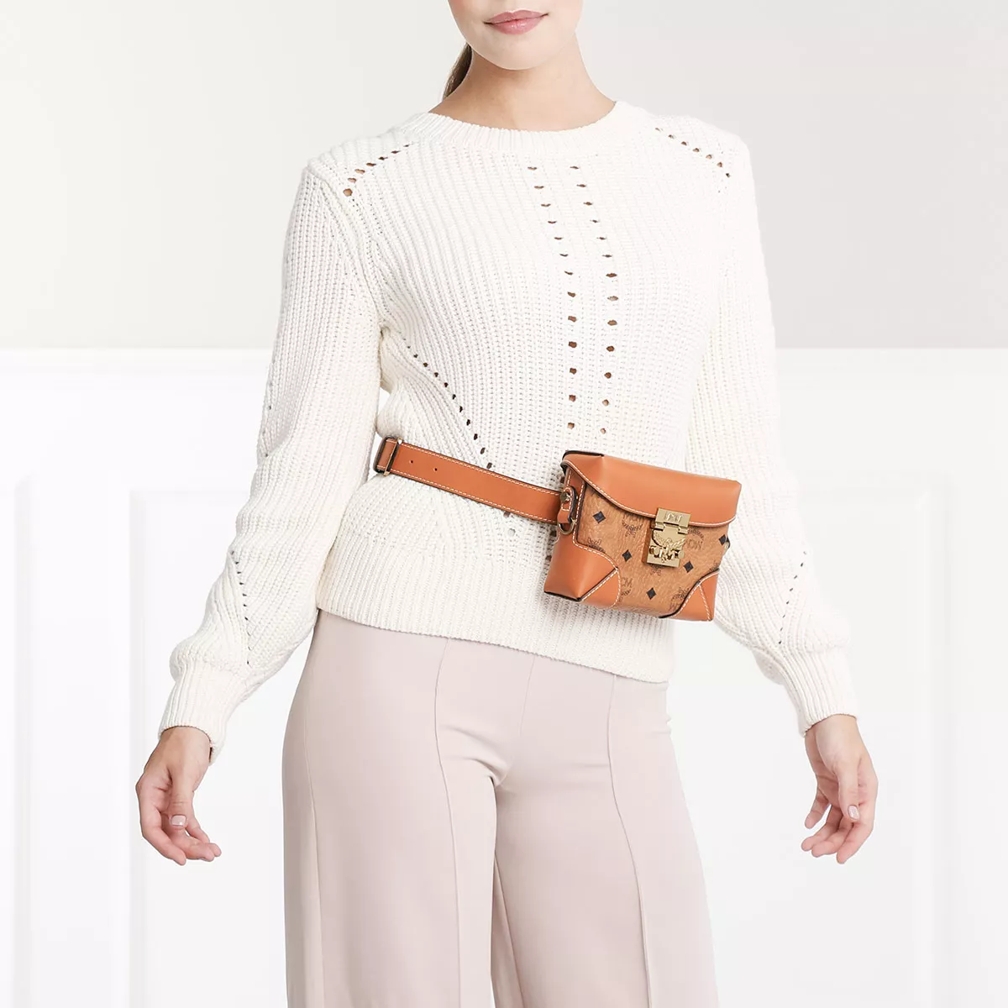 Mini Berlin Crossbody in Visetos Cognac