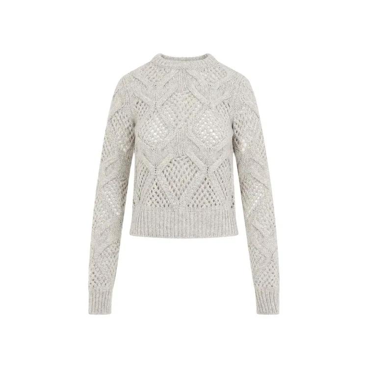 Sportmax - Neutral Melange Wool Narvel Sweater - Größe S -