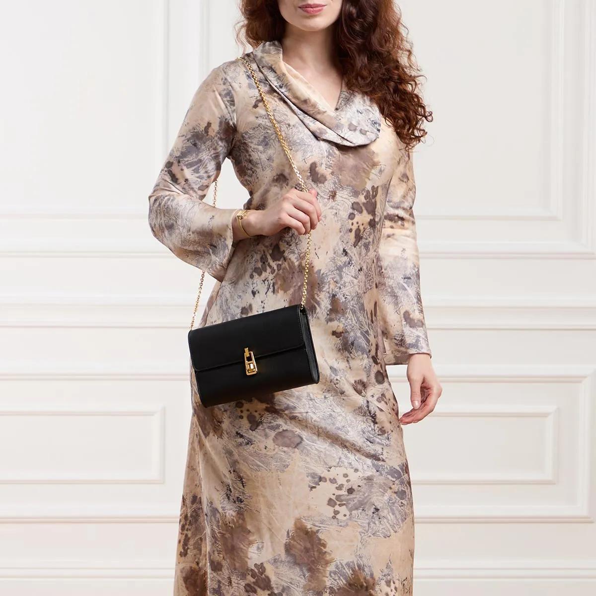 Coccinelle Gouden Ketting Schouderband Tas Black Dames