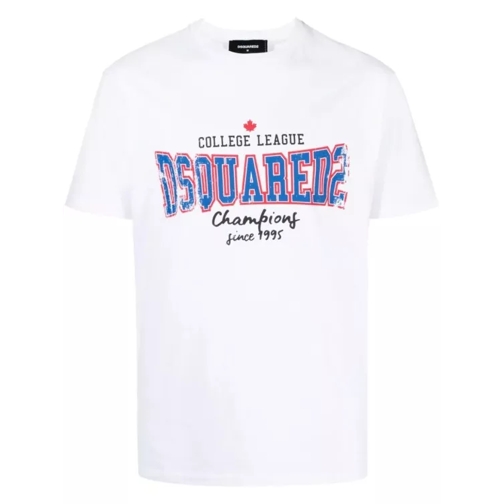 Dsquared2 College Logo-Print T-Shirt White 