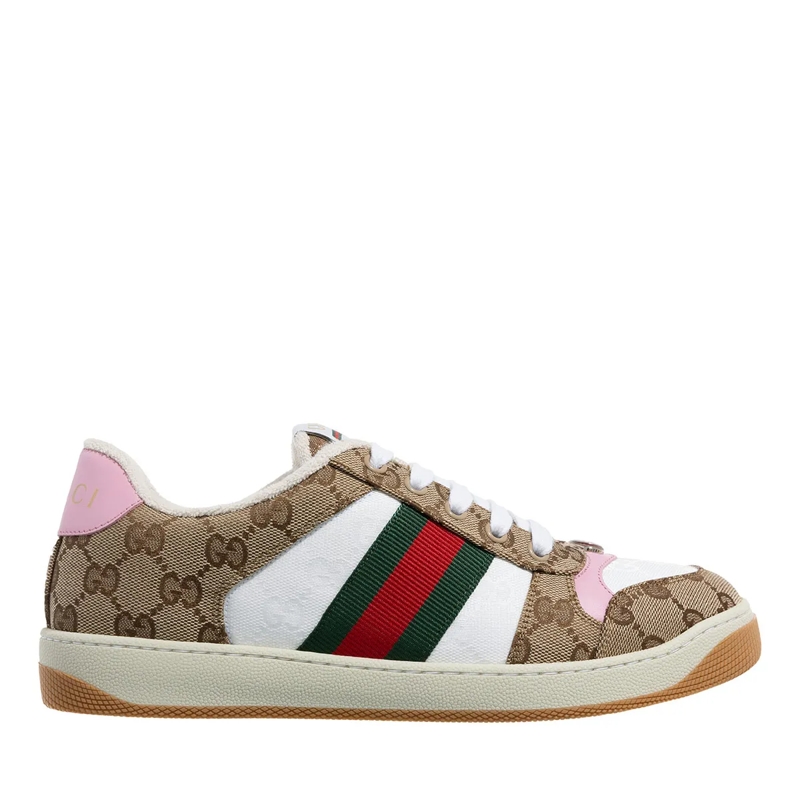 Gucci Low-Top-Sneaker Sneaker Screener Beige / White / Red
