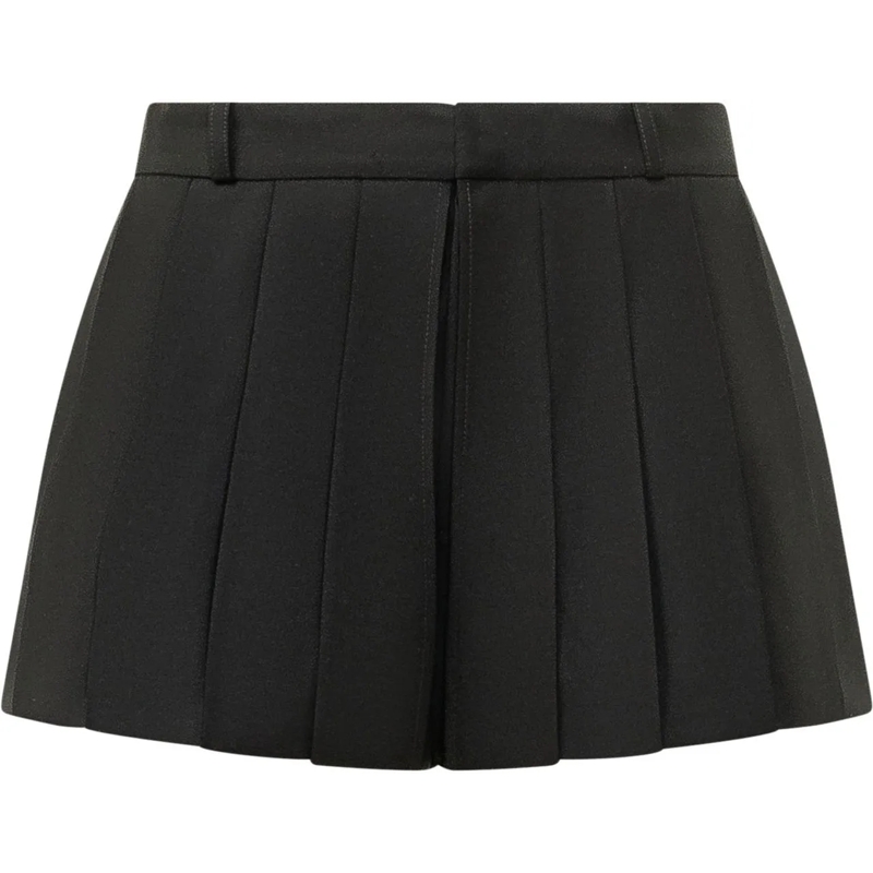 Coperni Shorts Shorts a Pieghe con Vita Alta schwarz