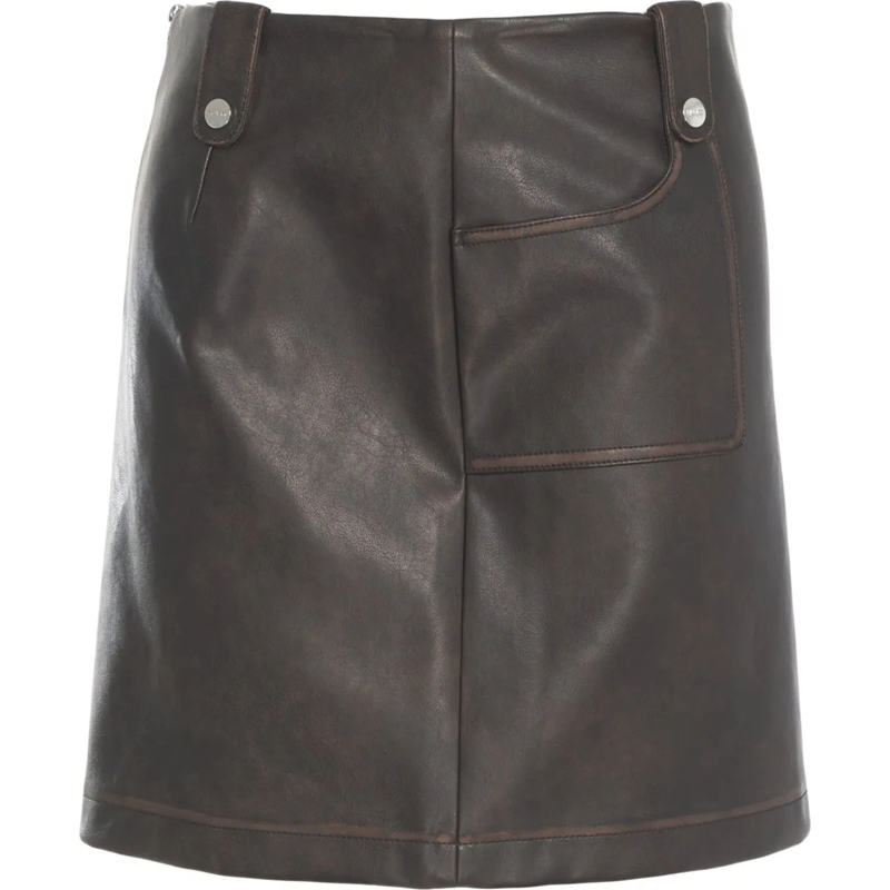 LIU JO Jupe midi Faux leather miniskirt braun