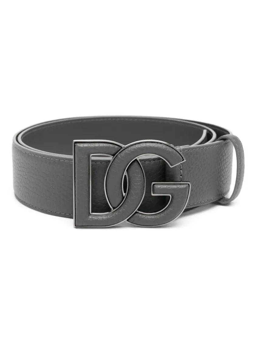 Dolce&Gabbana Gürtel - Logo Belt - Gr. 100 - in Grau - für Damen