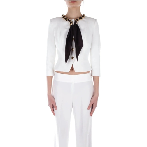 Elisabetta Franchi Overgangsjas Jackets Ivory White weiß