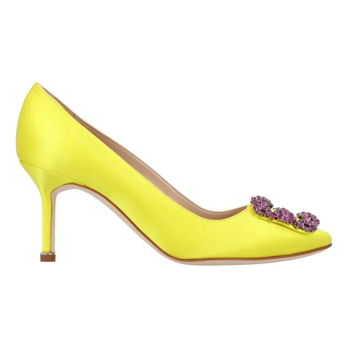 Manolo Blahnik Hangisi 070 Pump Yellow Yellow | Pumps