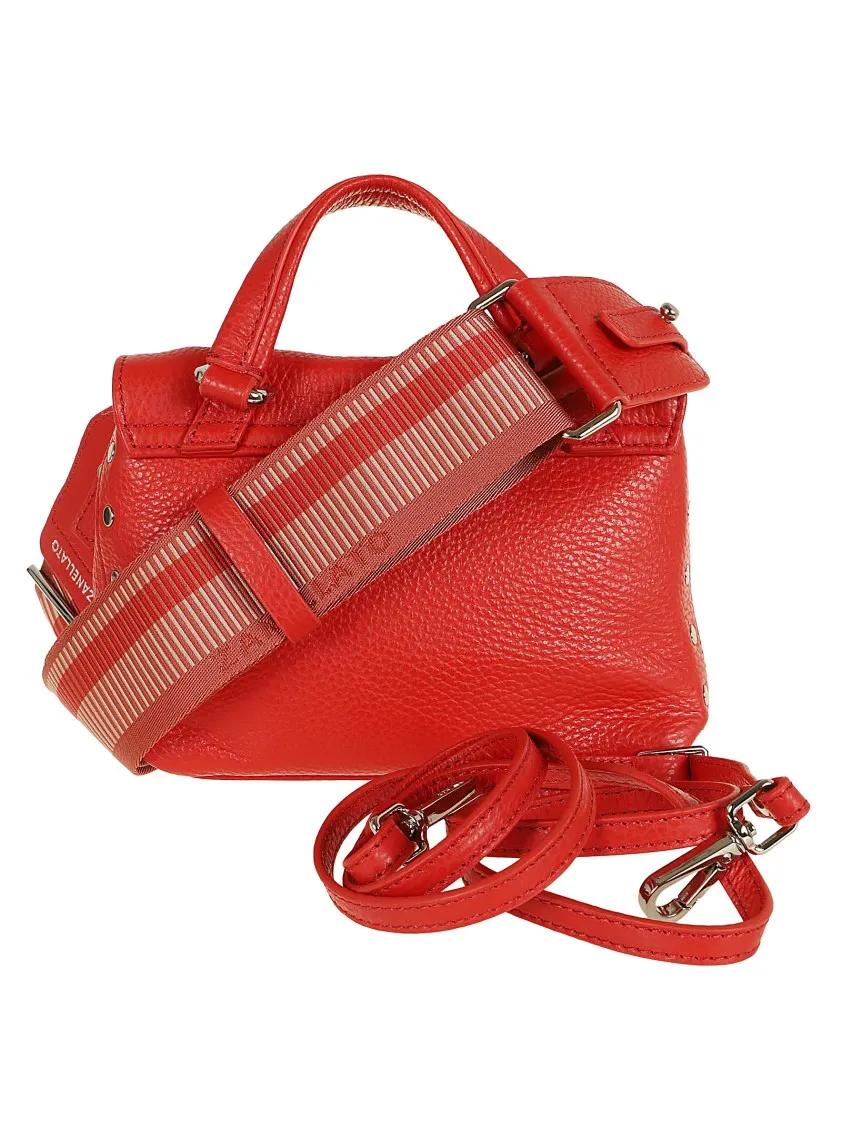 Zanellato Shoppers Red Postina Daily Giorno Baby Shoulder Bag in rood