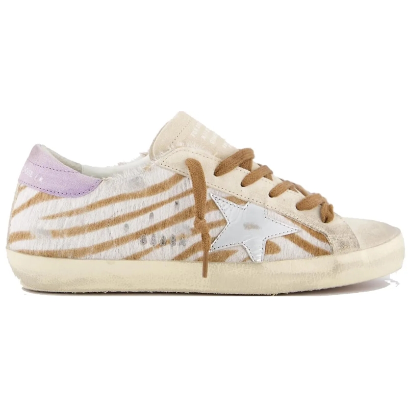 Golden Goose Low-Top-Sneaker Dames Super-Star Sneaker Wit/Bruin weiß