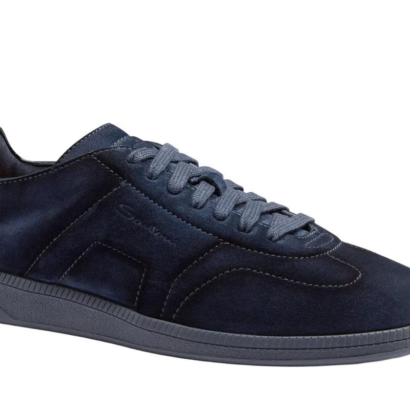 Santoni Sneaker basse Men's suede sneaker Dunkelblau(Image 2)
